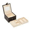 Jodi 2 Tray Small Jewelry Box Black