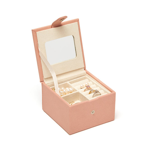 Jodi 2 Tray Small Jewelry Box Blush