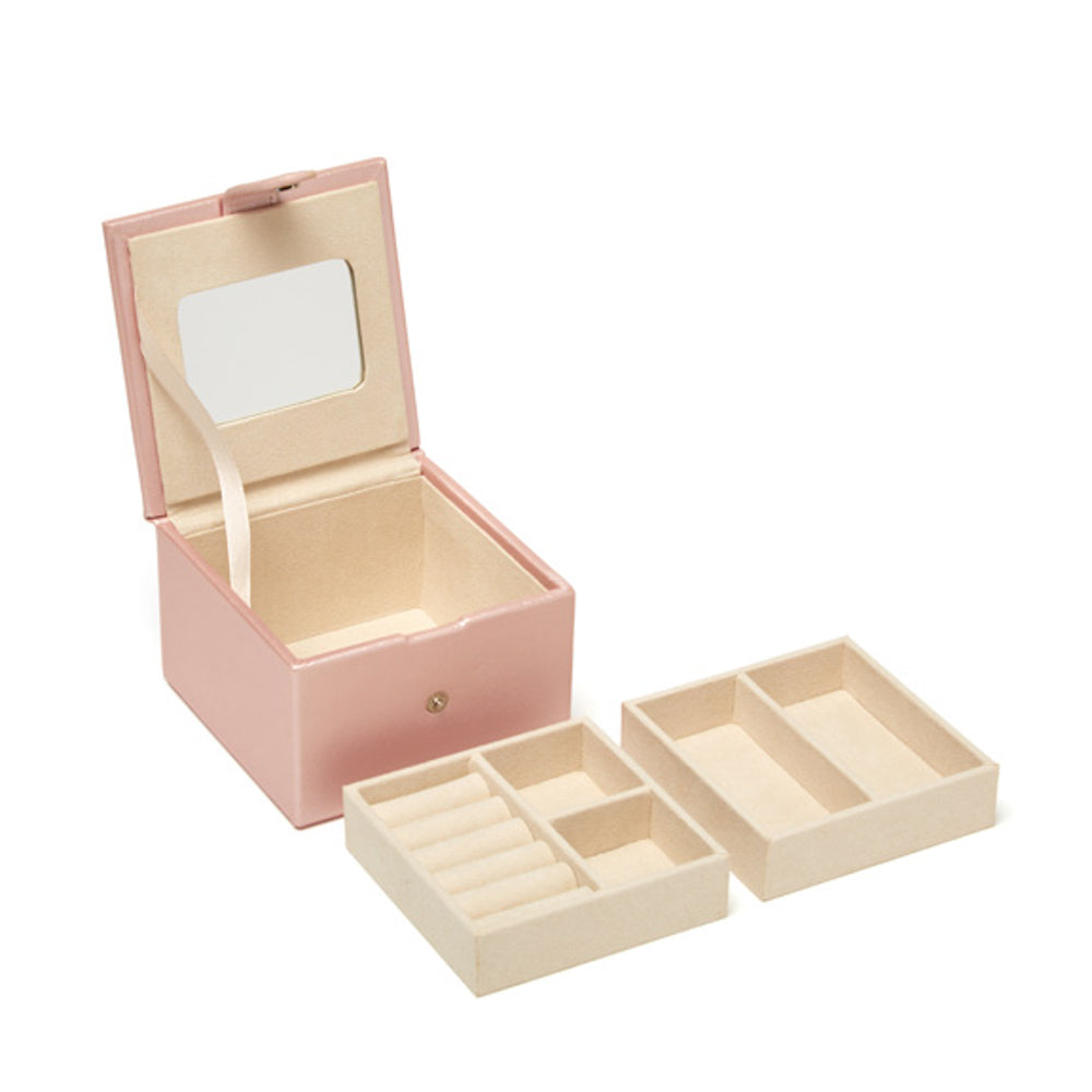 Jodi 2 Tray Small Jewelry Box Pink