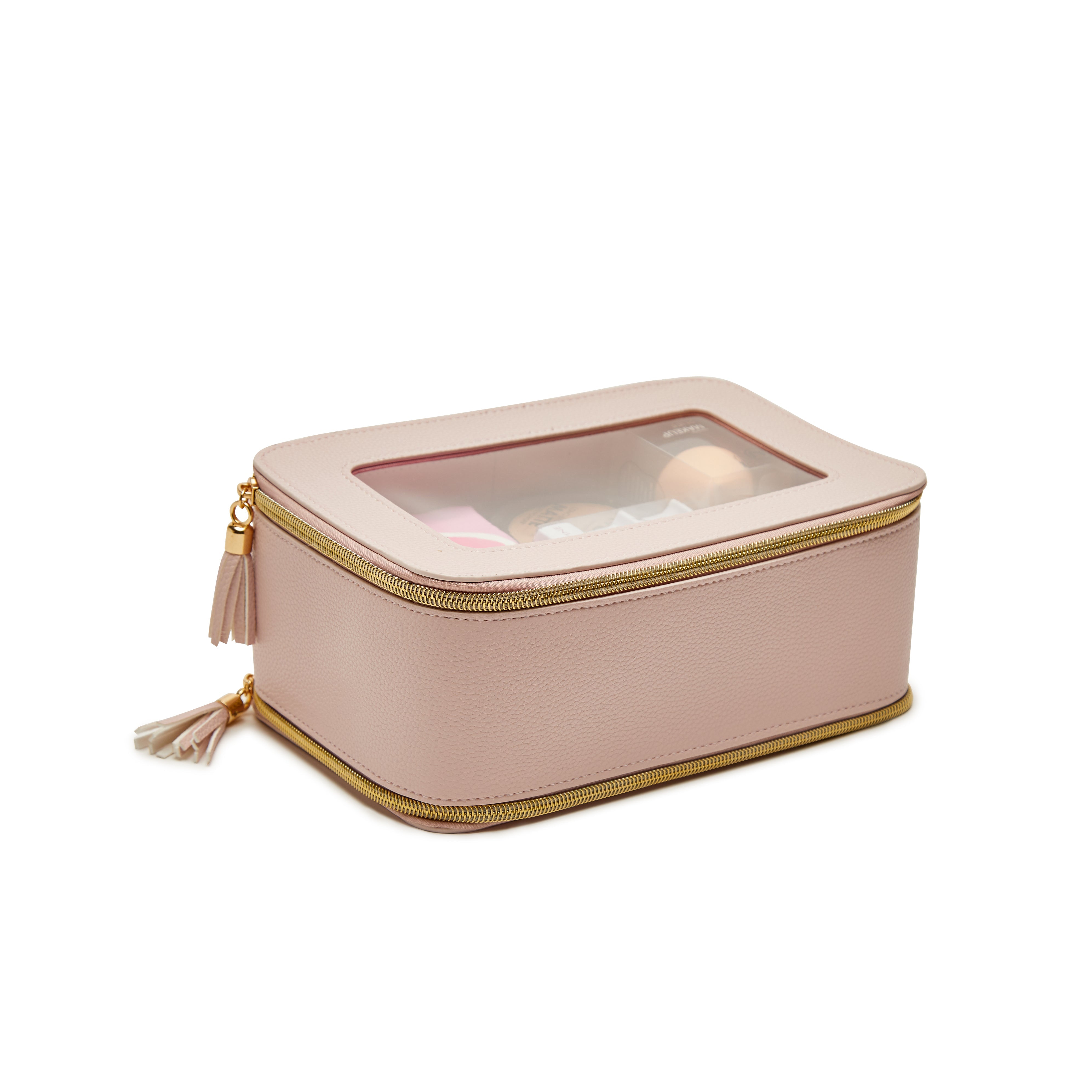 Leah 3pc Cosmetic Case Light Grey
