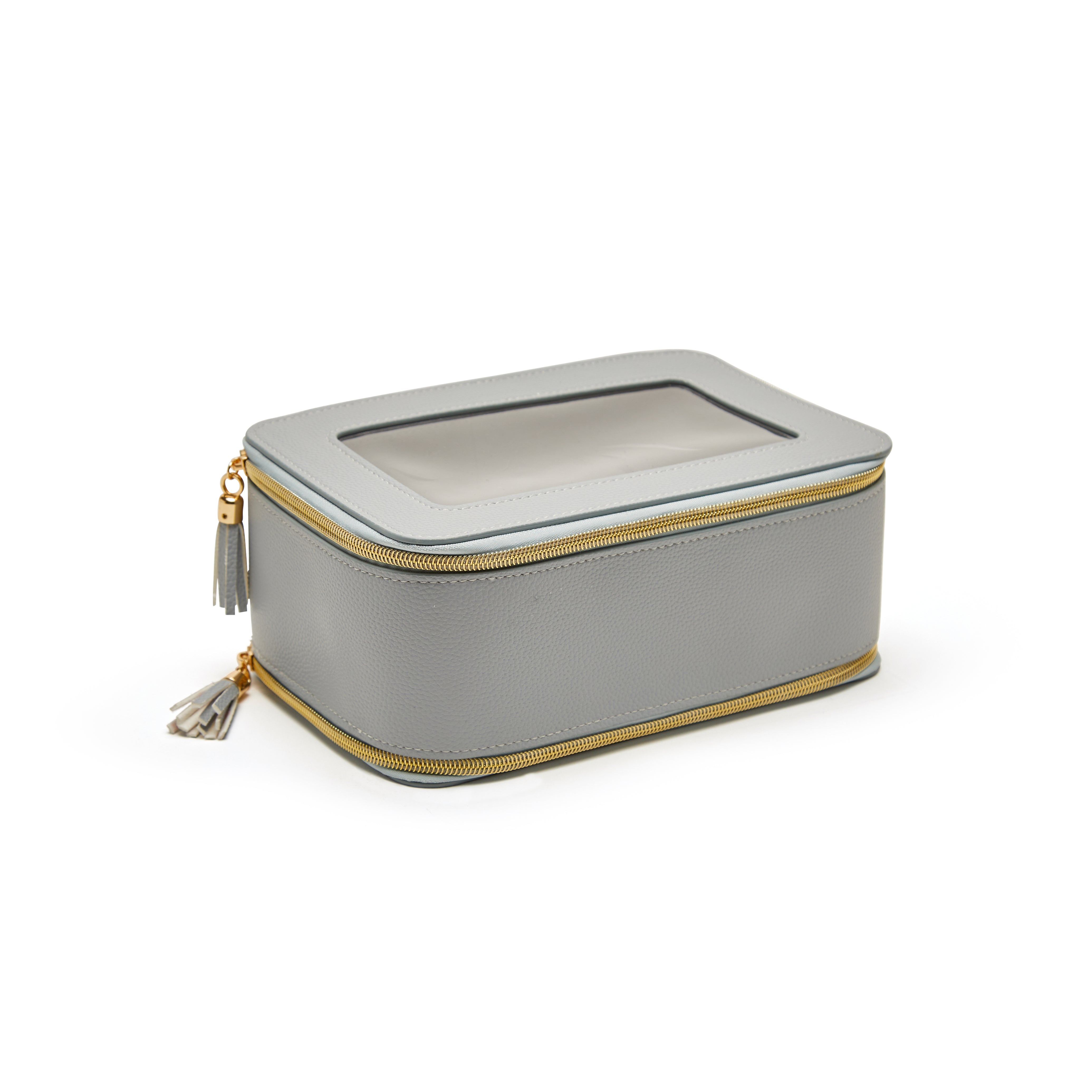 Leah 3pc Cosmetic Case Light Grey