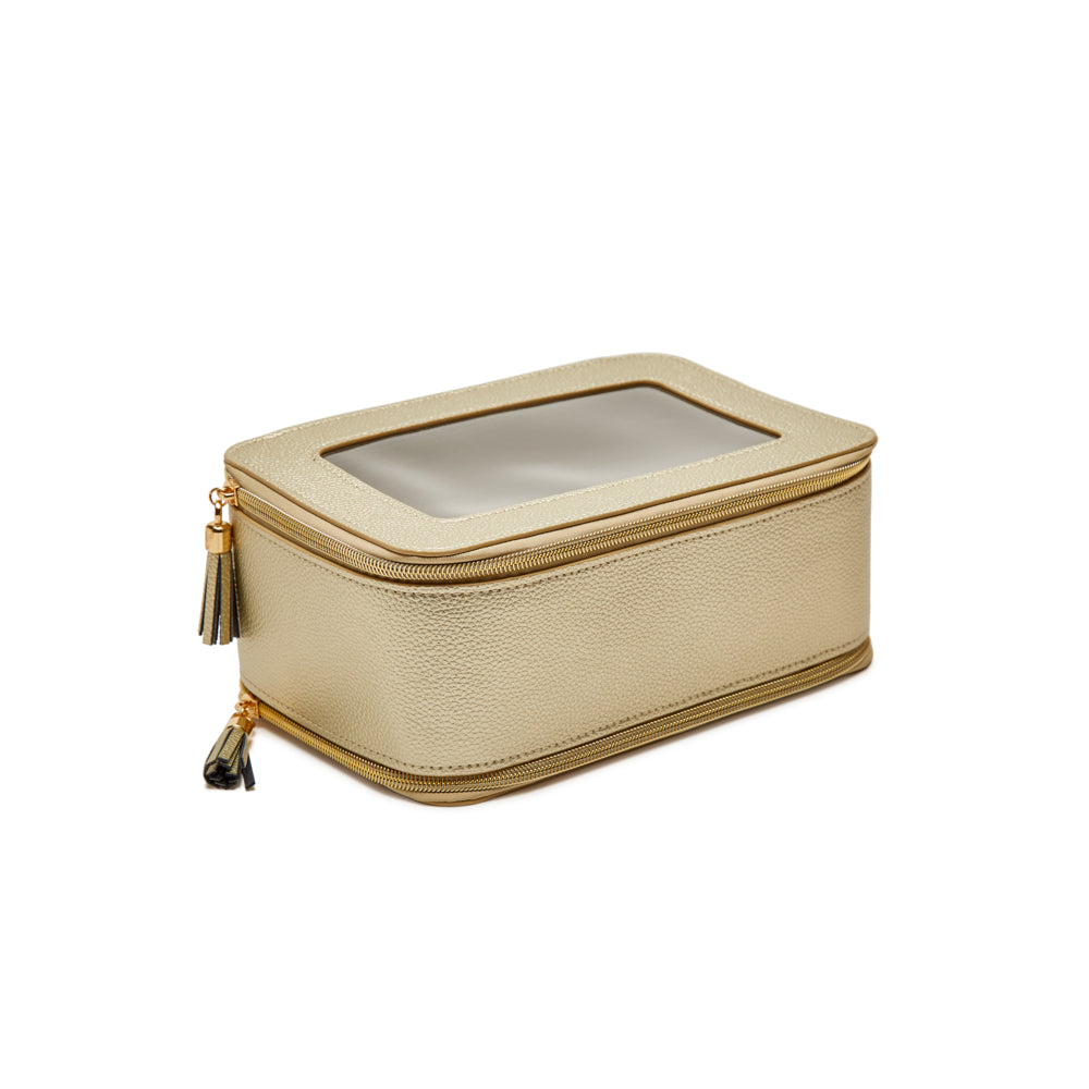 Leah 3pc Cosmetic Case Light Grey