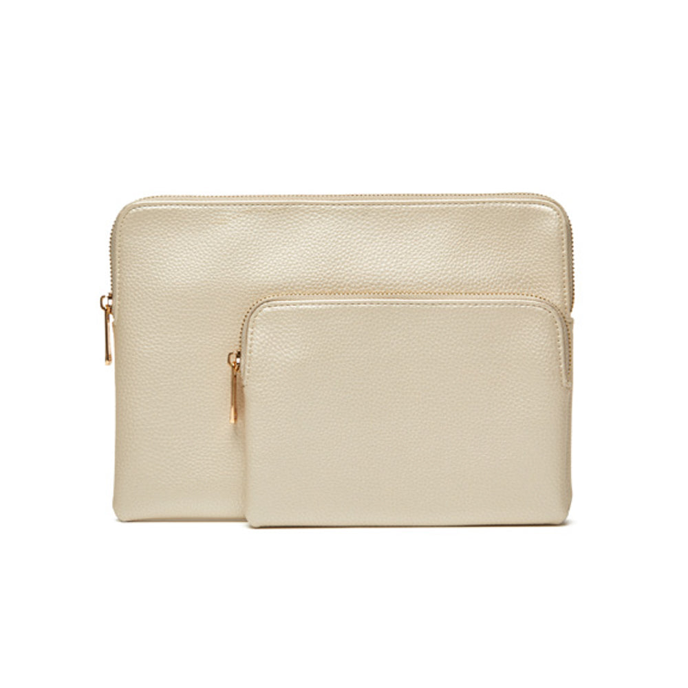 Mia 2 Piece Pouch Pearl White