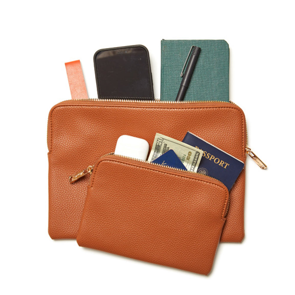 Mia 2 Piece Pouch Chestnut