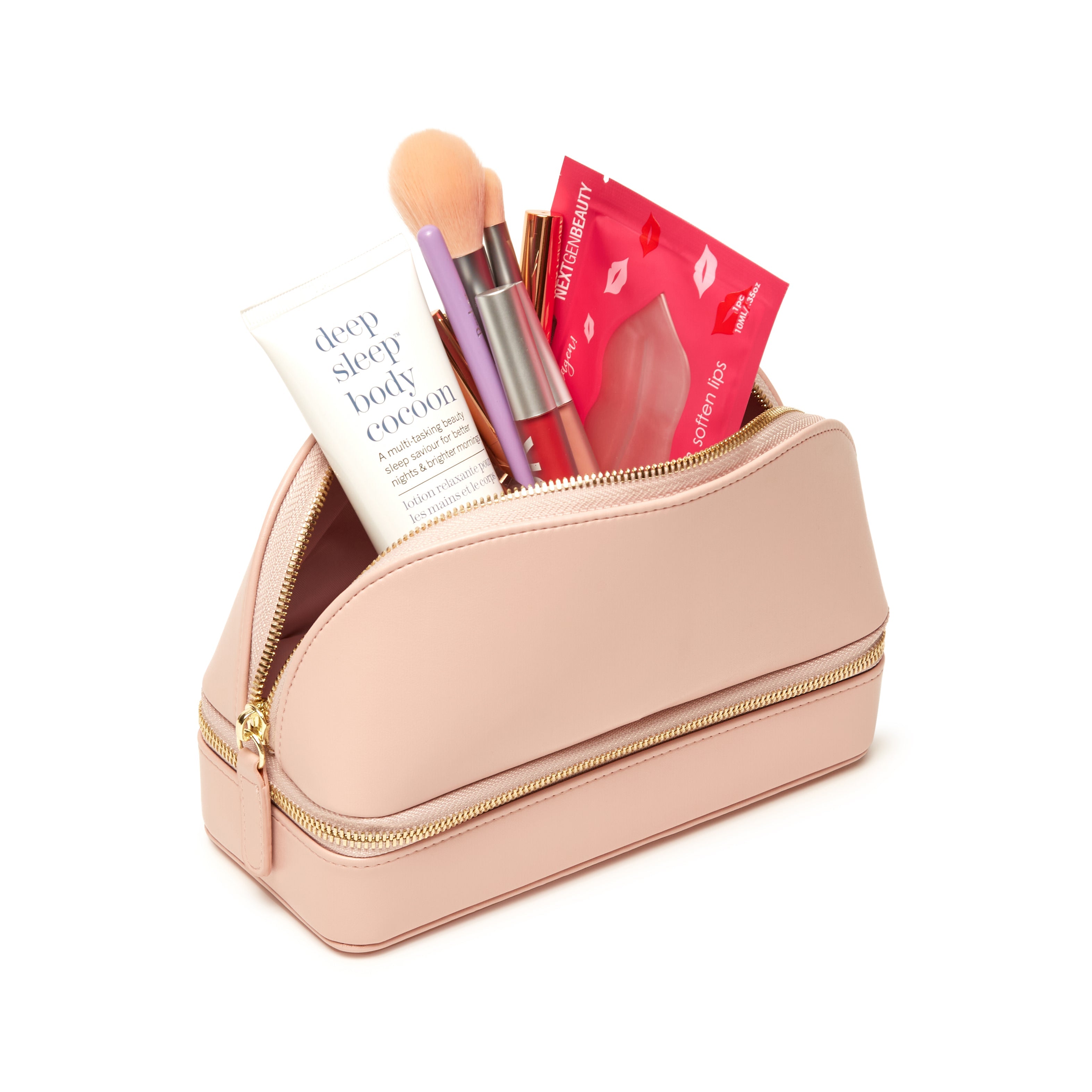 Abbey Travel Cosmetic Case Pink
