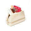 Abbey Travel Cosmetic Case Pearl White