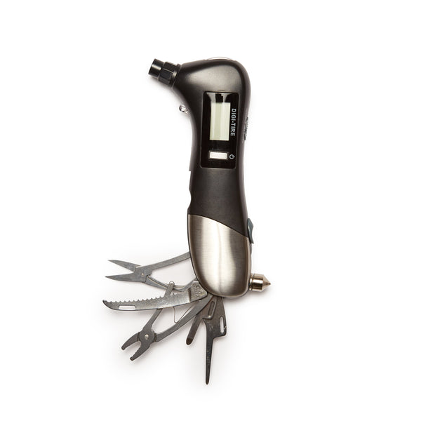 Troy Tire Pressure Multi Tool Black