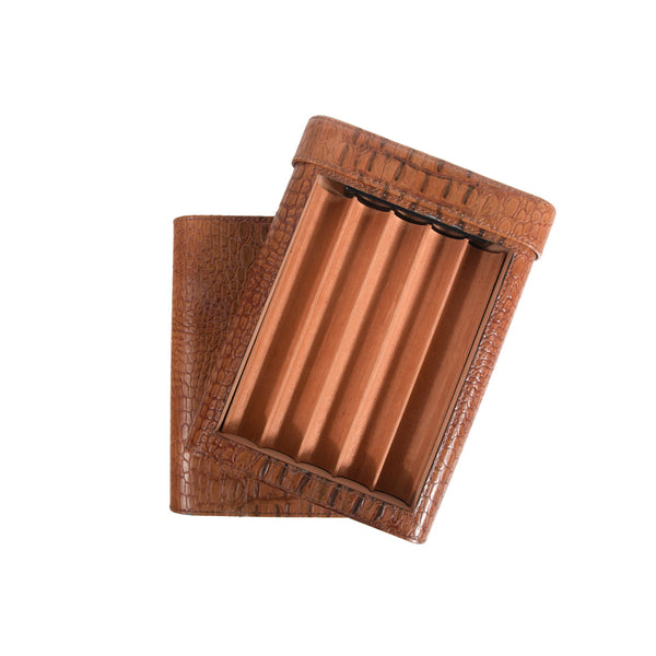 Triston Cigar Travel Case Brown