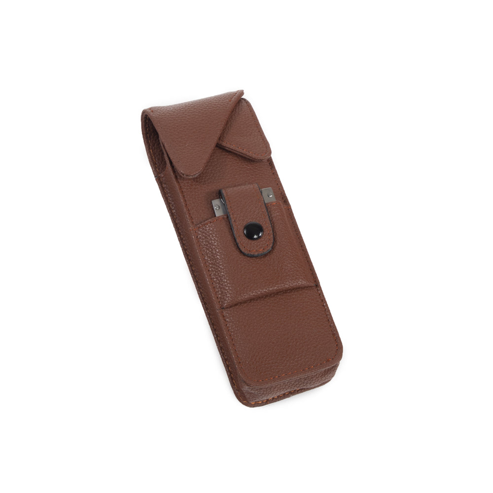 The Hip Trio Cigar and Flask Set Brown