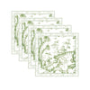 Beatriz Ball LINENS Chinoiserie Napkins 20 x 20 Set of 4 (Green and White)