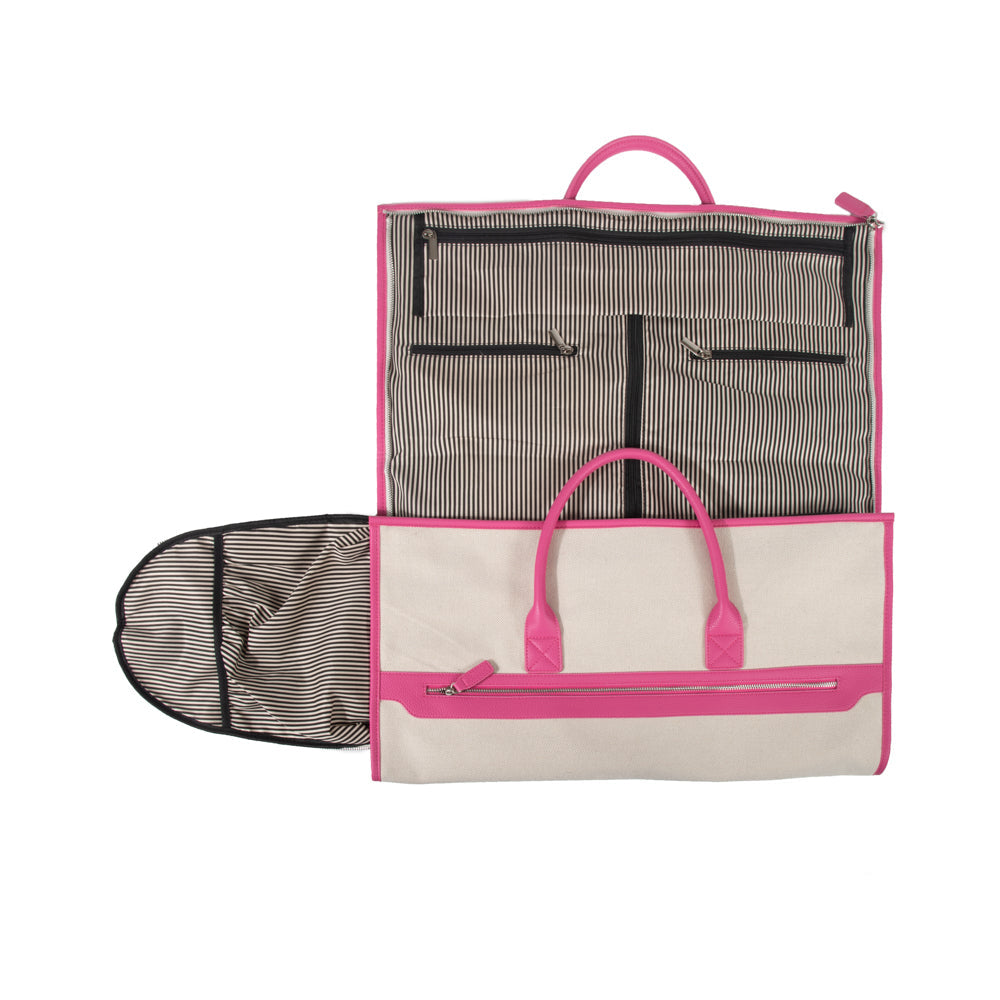 Capri 2-N-1 Garment & Duffel Bag Fuchsia/Co