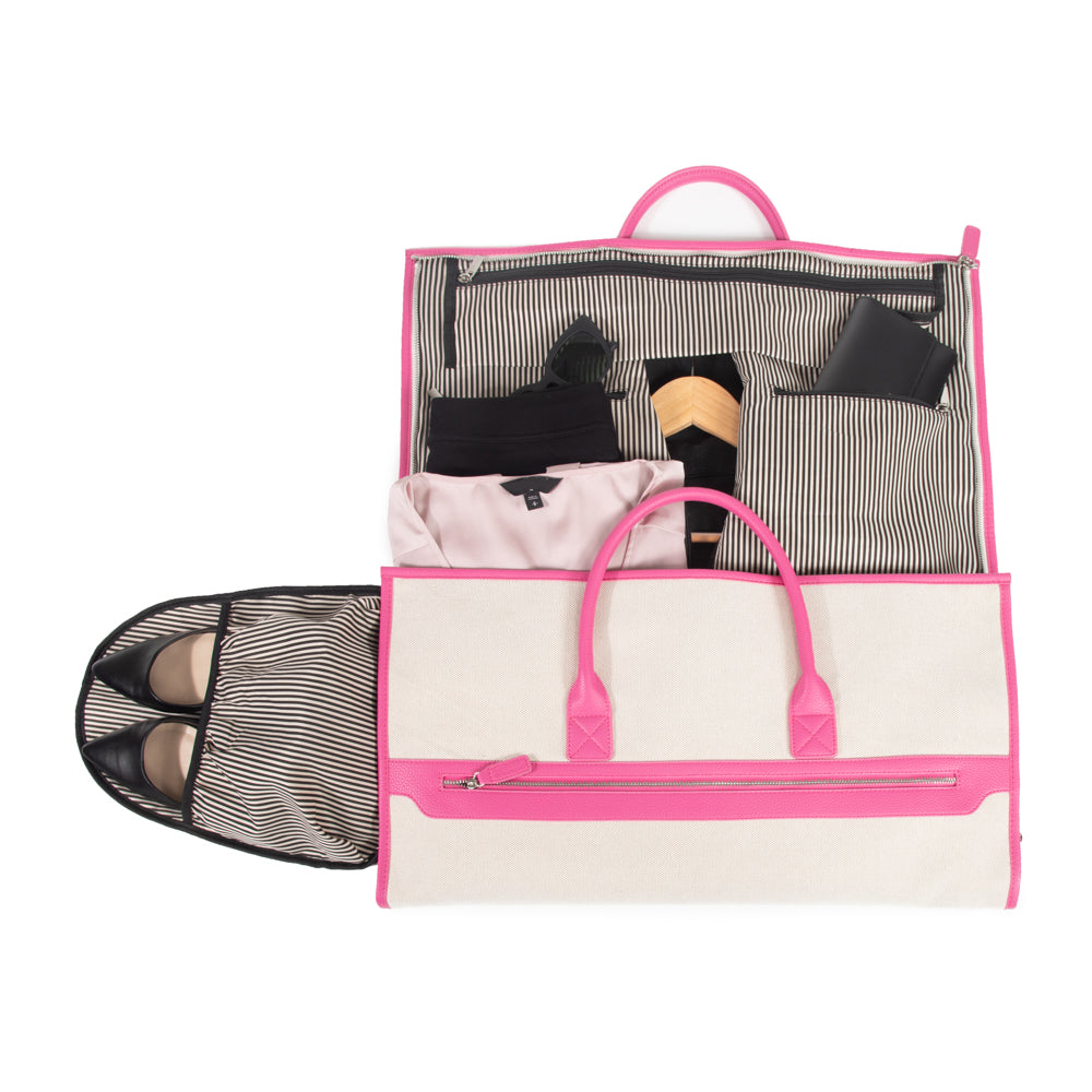 Capri 2-N-1 Garment & Duffel Bag Fuchsia/Co