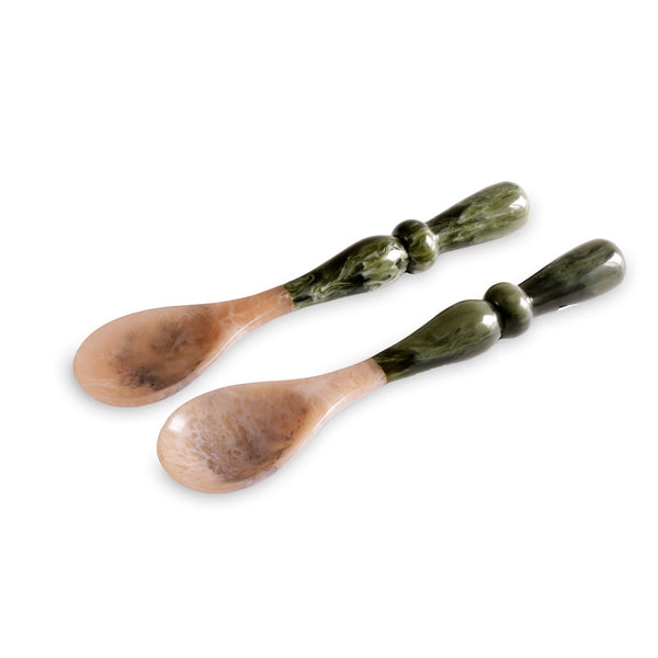 Beatriz Ball RESIN Malachite Salad Servers (Green)