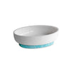 Beatriz Ball RESIN Rio Large Oval Bowl with Base (White and Turquoise)