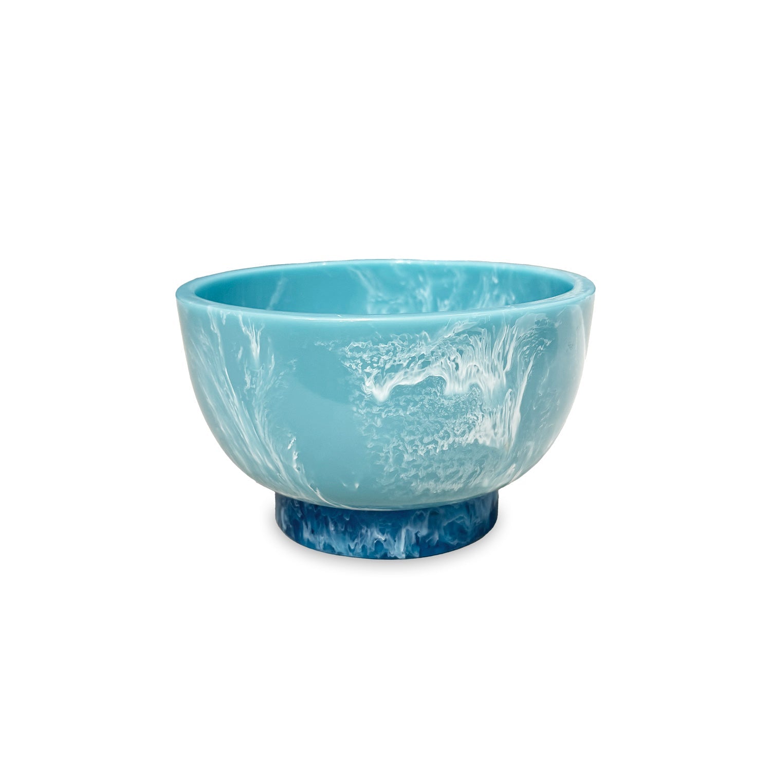 Beatriz Ball RESIN Rio Small Bowl with Base (Turquoise and Blue) - PRE-ORDER