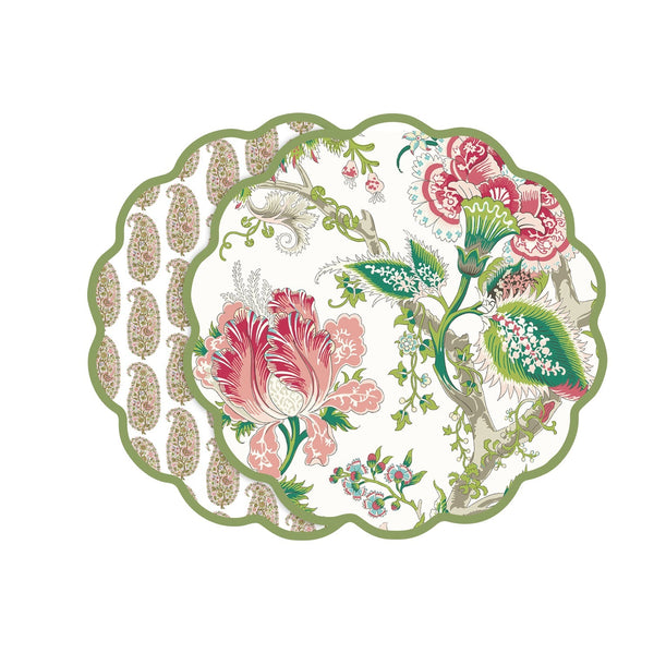 Beatriz Ball VIDA Peony and Paisley Reversible Placemats Set of 4 (Multi)