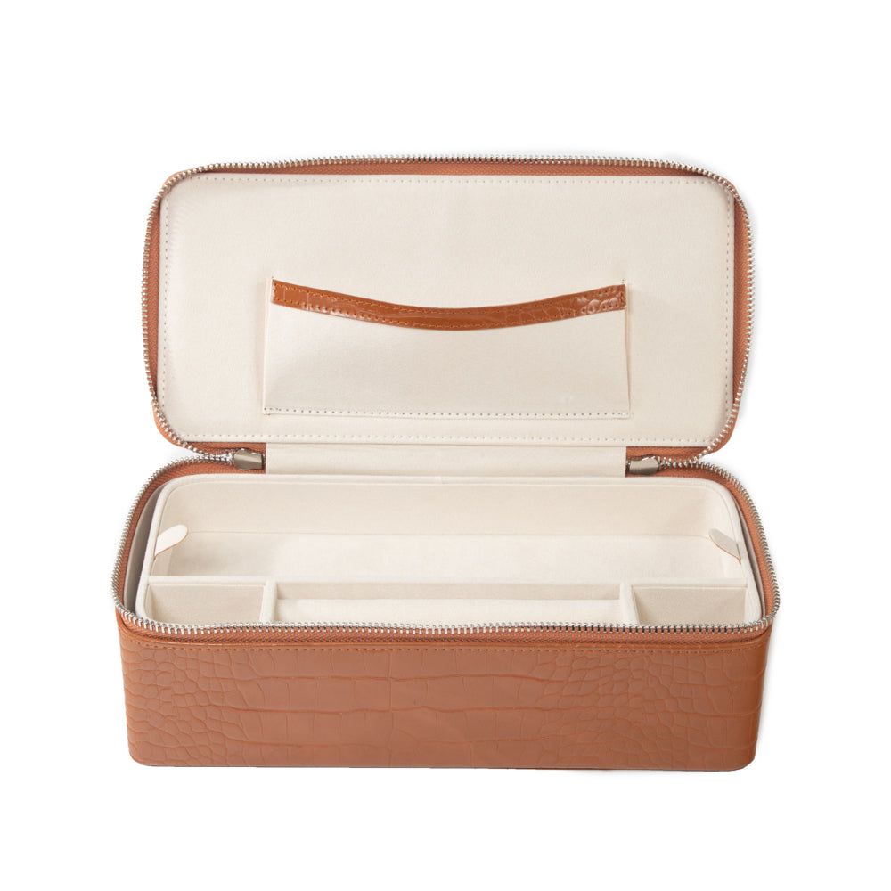 Sydney 1 Tray Jewelry Case Brown