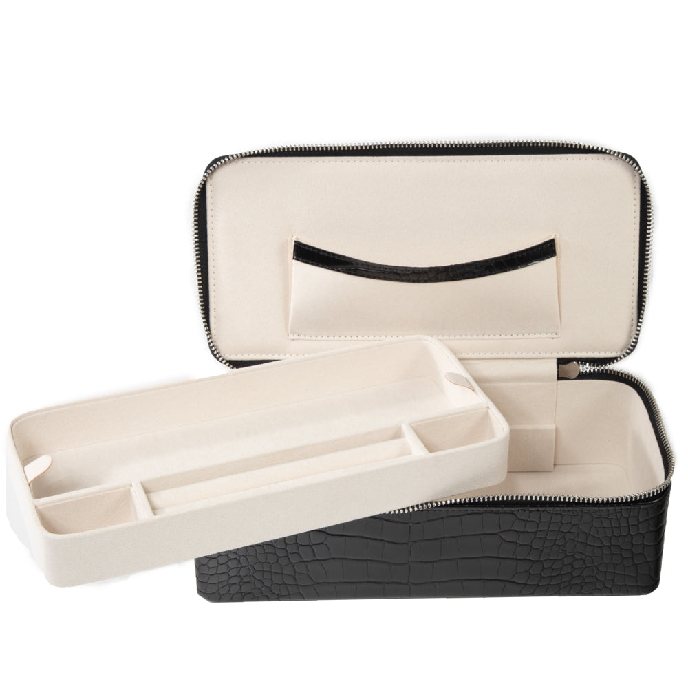 Sydney 1 Tray Jewelry Case Black
