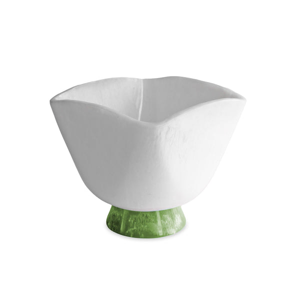 Beatriz Ball RESIN Rio Large Wine Bucket with Base (White and Green)