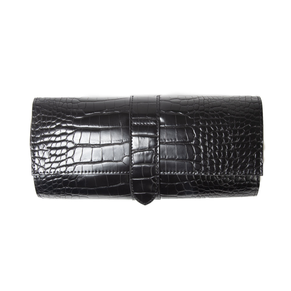 Sydney 4 Pocket Jewelry Roll Black