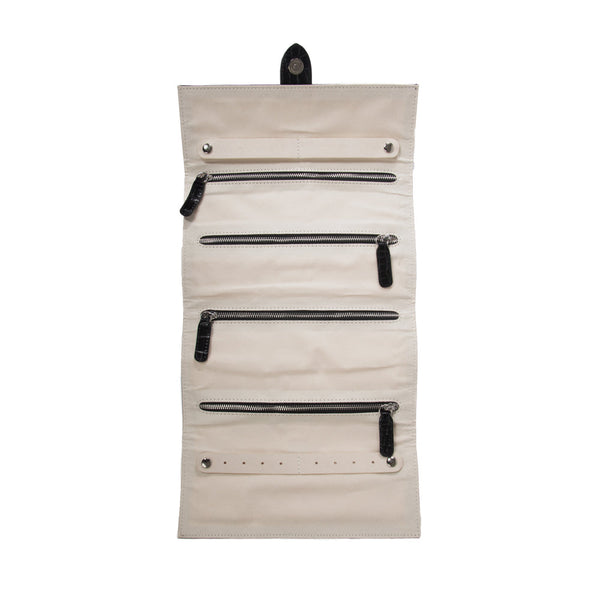 Sydney 4 Pocket Jewelry Roll Black
