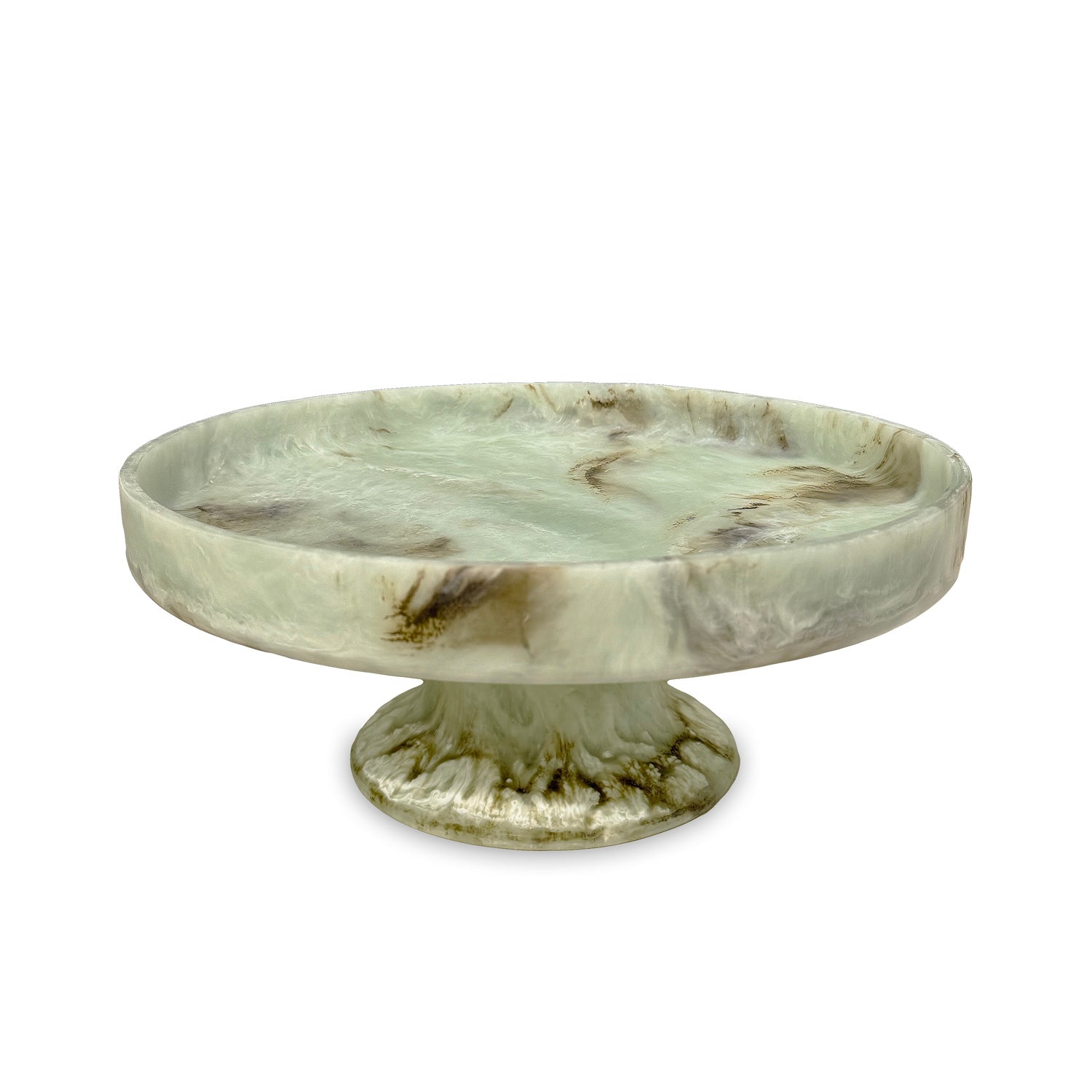 Beatriz Ball RESIN Giada Pedestal Cake Plate (Jade Swirl)