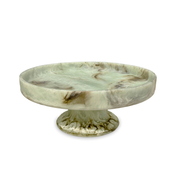 Beatriz Ball RESIN Giada Pedestal Cake Plate (Jade Swirl)