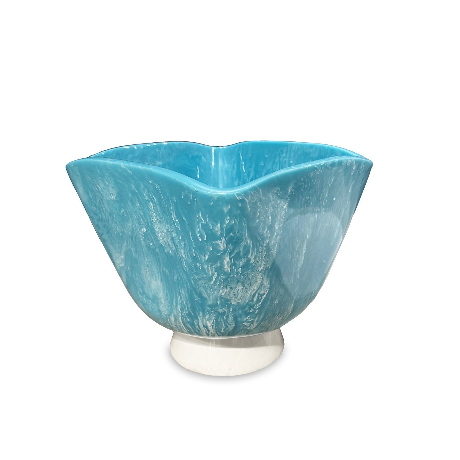 Beatriz Ball RESIN Rio Large Wine Bucket with Base (Turquoise and White)