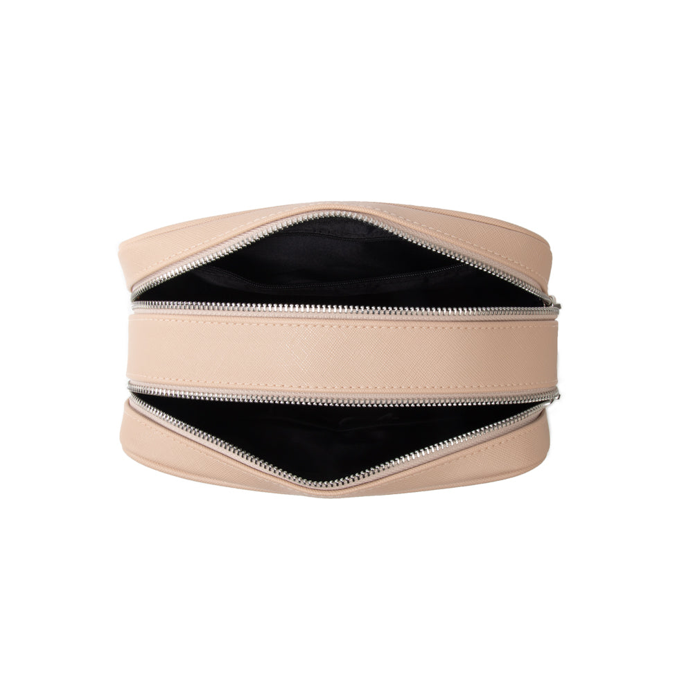 Corie Double Zip Cosmetic Case Taupe