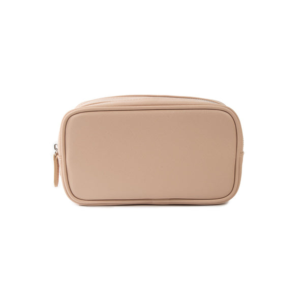 Corie Double Zip Cosmetic Case Taupe