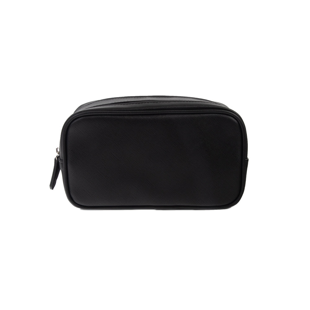Corie Double Zip Cosmetic Case Black