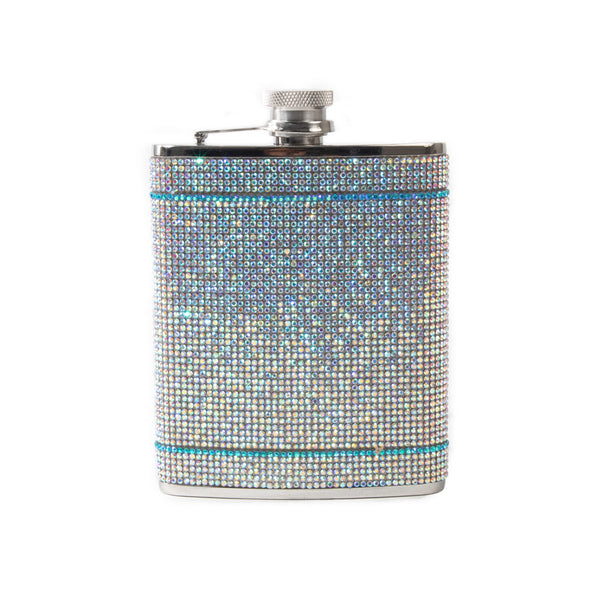 The Crystal Flask 6oz Silver/Blue