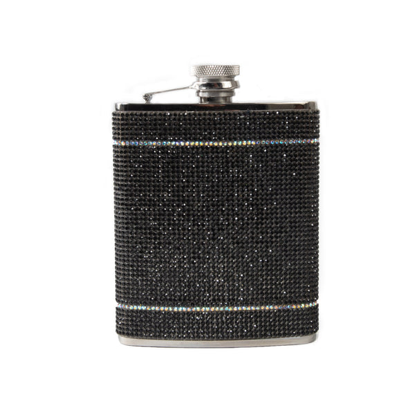 The Crystal Flask 6oz Black/Silver