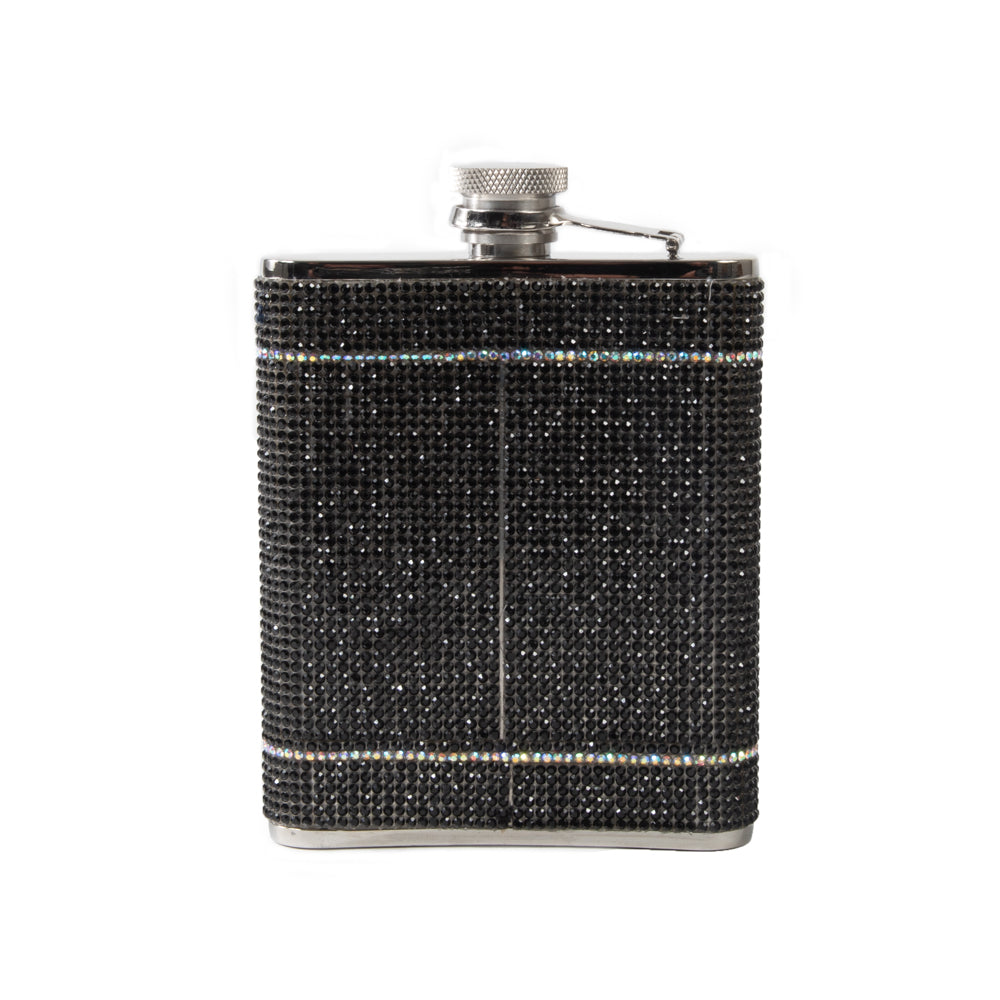 The Crystal Flask 6oz Black/Silver