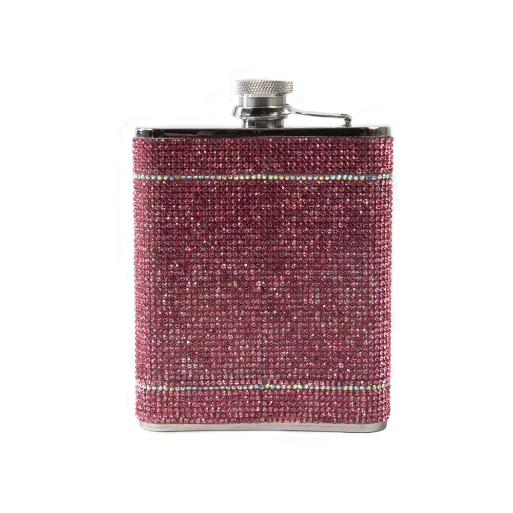The Crystal Flask 6oz Rose/Silver