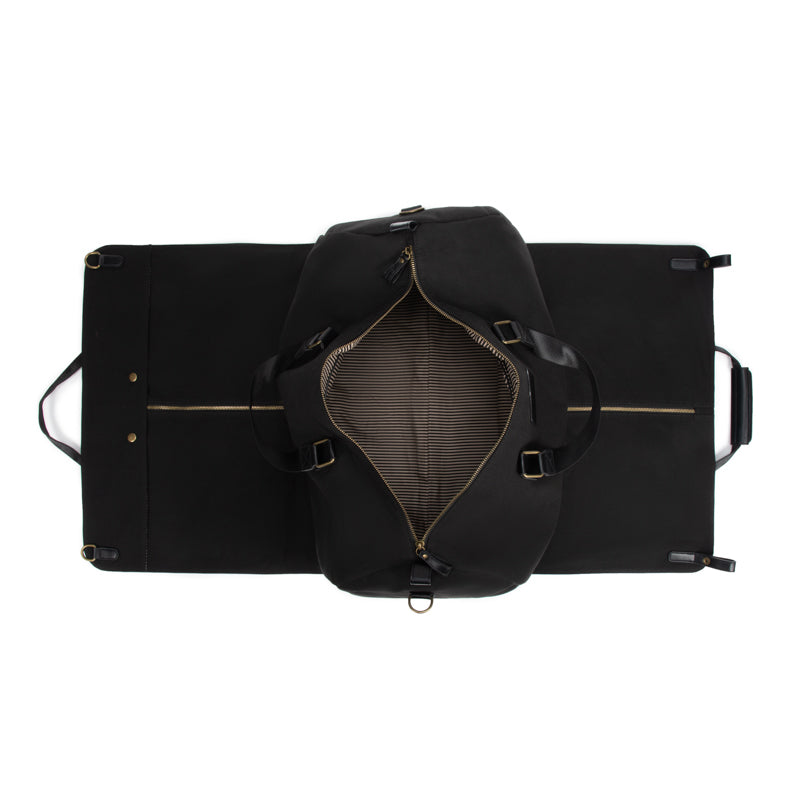 Harrison 2 Piece Duffel & Garment Bag Black