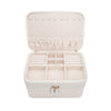 Abby Jewelry & Cosmetic Case Pearl White