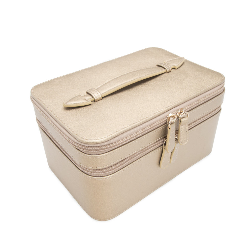 Abby Jewelry & Cosmetic Case Pearl White
