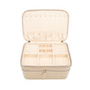 Abby Jewelry & Cosmetic Case Pearl White