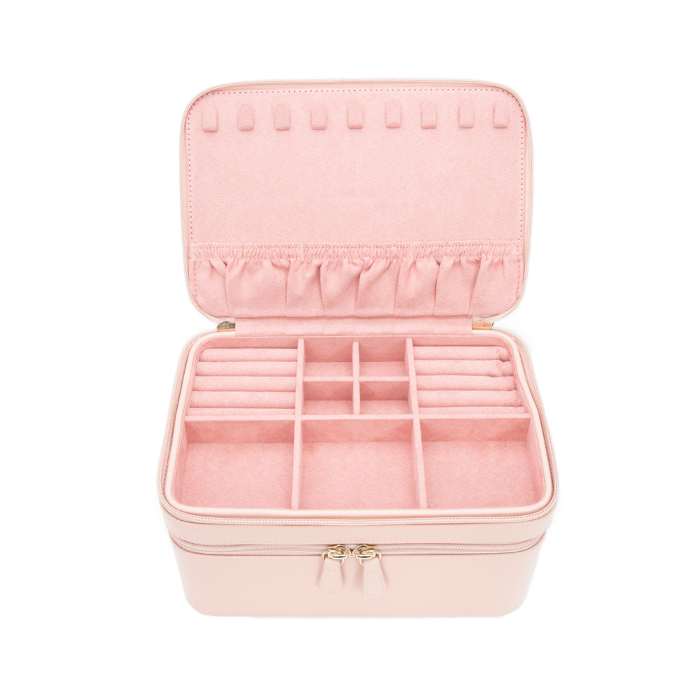 Abby Jewelry & Cosmetic Case Pearl White