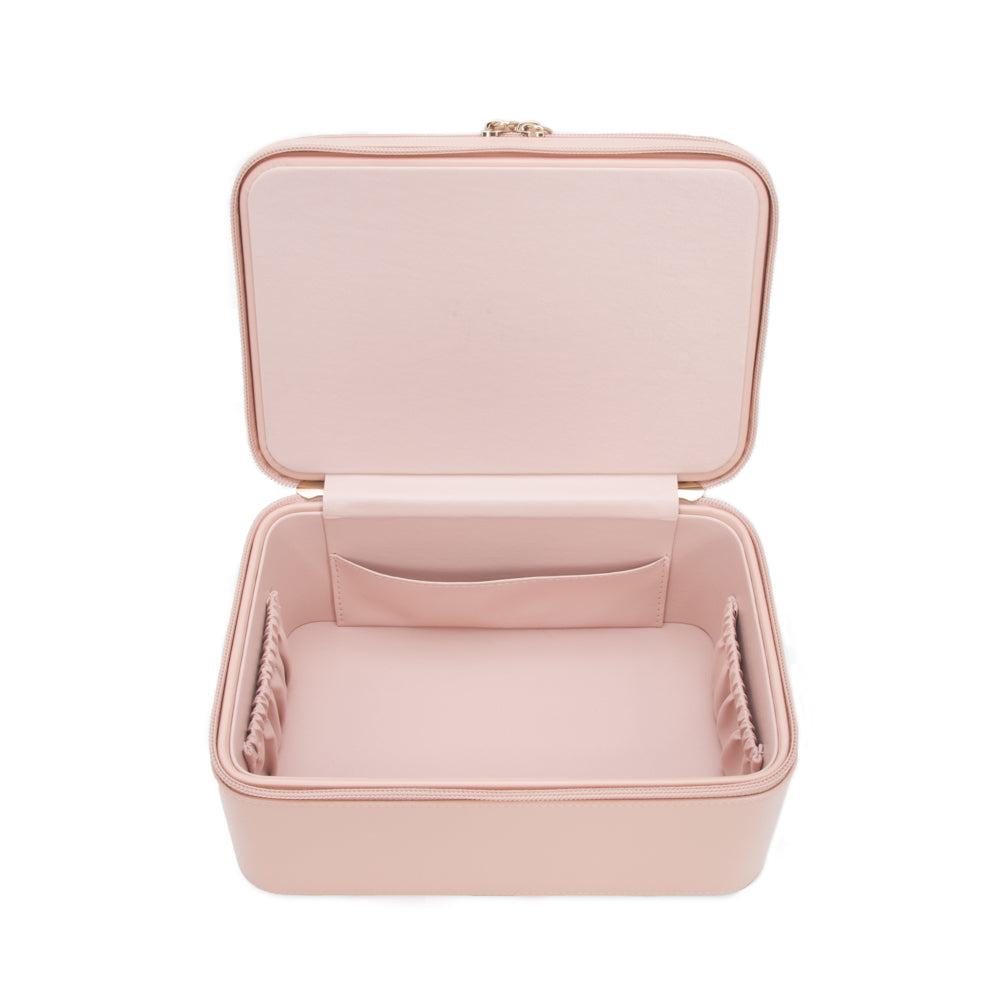 Abby Jewelry & Cosmetic Case Pearl White