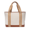 The Capri Stripe Tote Brown