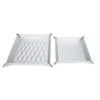 Leah 2-Piece Quilted Throw All Silver