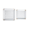 Leah 2-Piece Quilted Throw All Silver