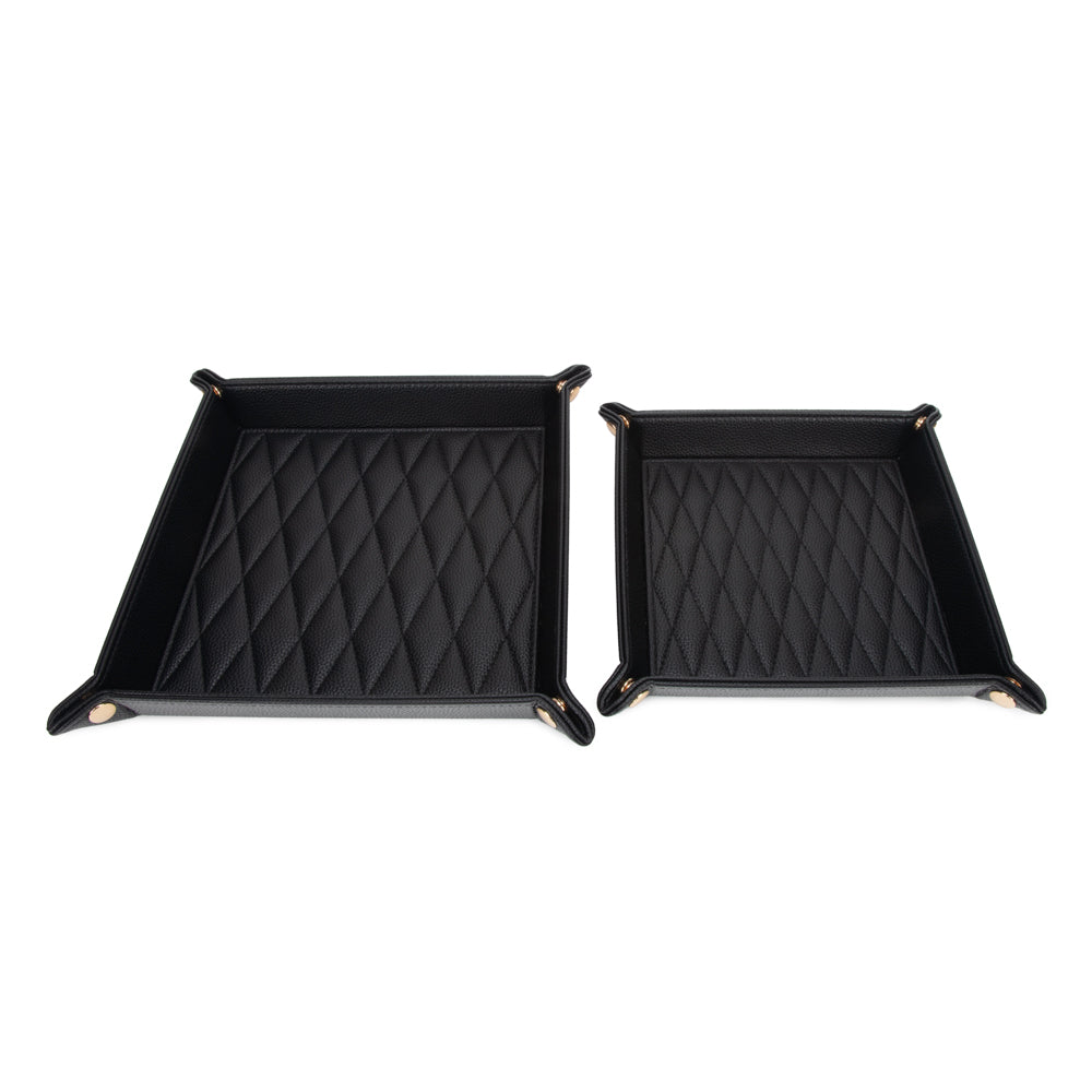 Leah 2-Piece Quilted Throw All Black