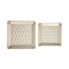 Leah 2-Piece Quilted Throw All Gold