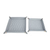Leah 2-Piece Quilted Throw All Light Grey