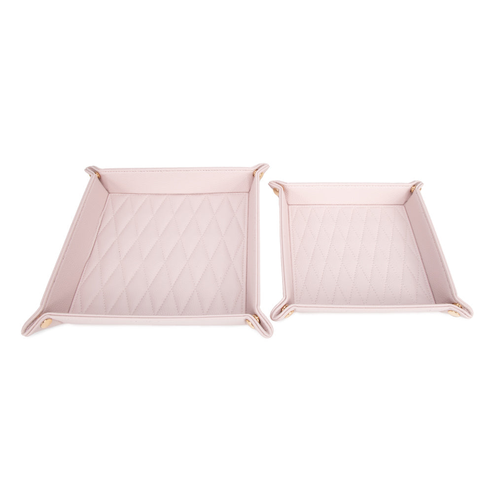 Leah 2-Piece Quilted Throw All Pale Pink