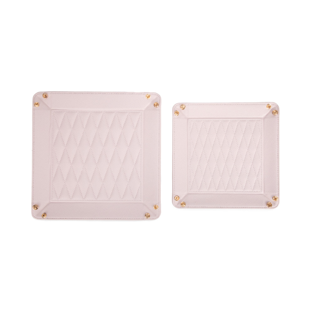 Leah 2-Piece Quilted Throw All Pale Pink
