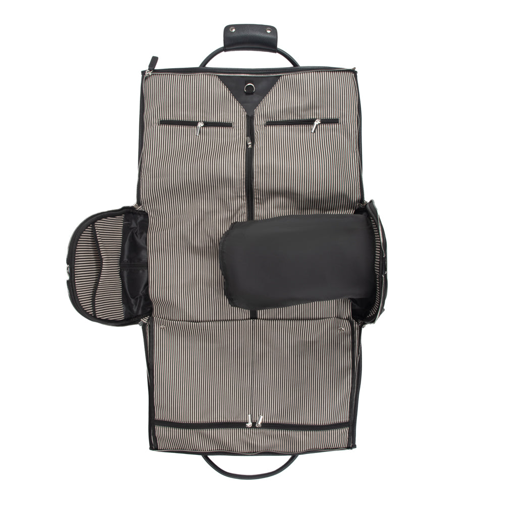 Brett 2-in-1 Garment & Duffel Roller Bag Black